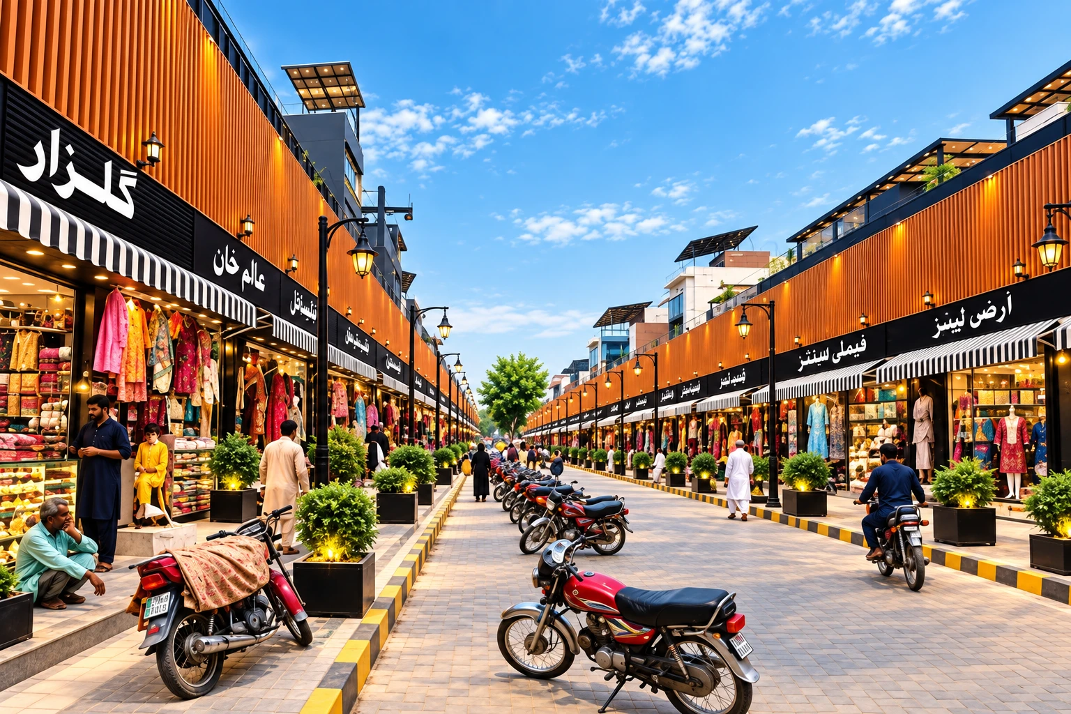 Model Bazar Deepalpur — Commercial Facade